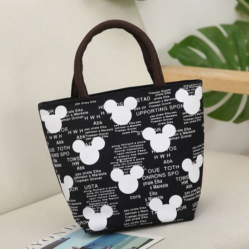 

Disney Licensed Canvas Tote Bag | Vintage Style Women's Single Shoulder Bag | Fashionable Printed Chic & Simple Cute Everyday Use | Rustic Canvas Material | Mickey & Pooh Design
