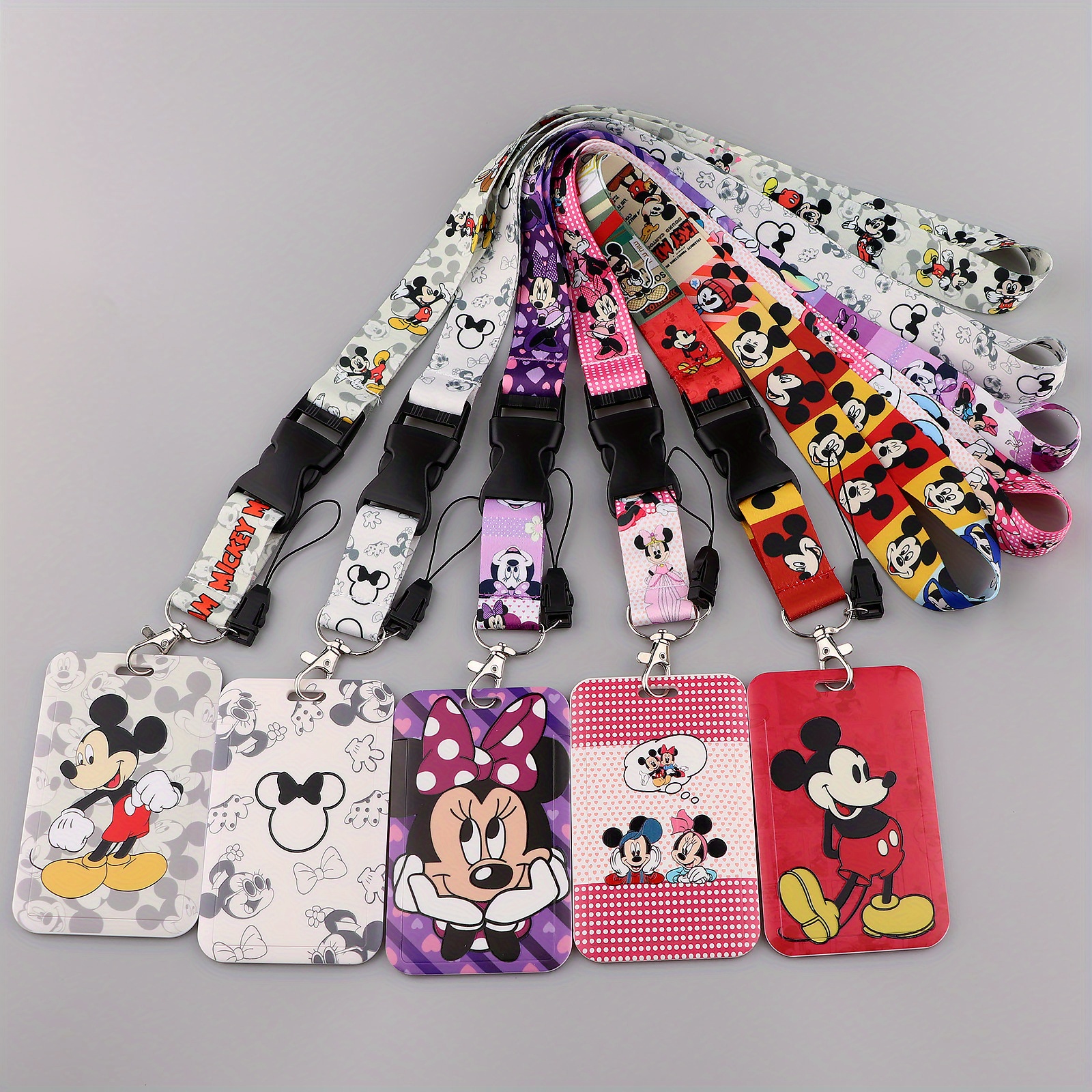 

Disney Mickey Mouse Cartoon Id Badge Holder With Lanyard - Durable Plastic, Ume Brand - Perfect For Bus Passes, Access Cards & Usb Drives
