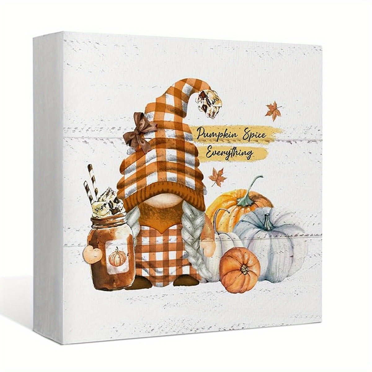 TEMU 1pc Pumpkin Gnome Dwarf Pvc Foam Decor With Box, Thanksgiving Gifts, Halloween Gifts, Party Gifts - Decoration Piece For Home, Office, Shelf,