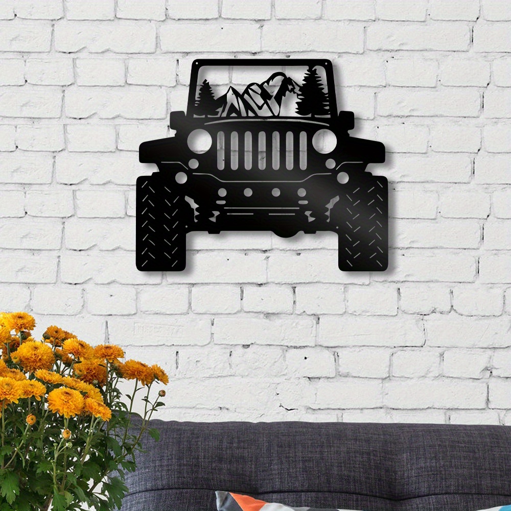 

Off-road Vehicle Sign Metal Wall Art Decor - Unique Home Office, Living Room, Bedroom Wall Decoration - Black Metal Wall Hanging Decor - Housewarming Gift - Decorative Art Style
