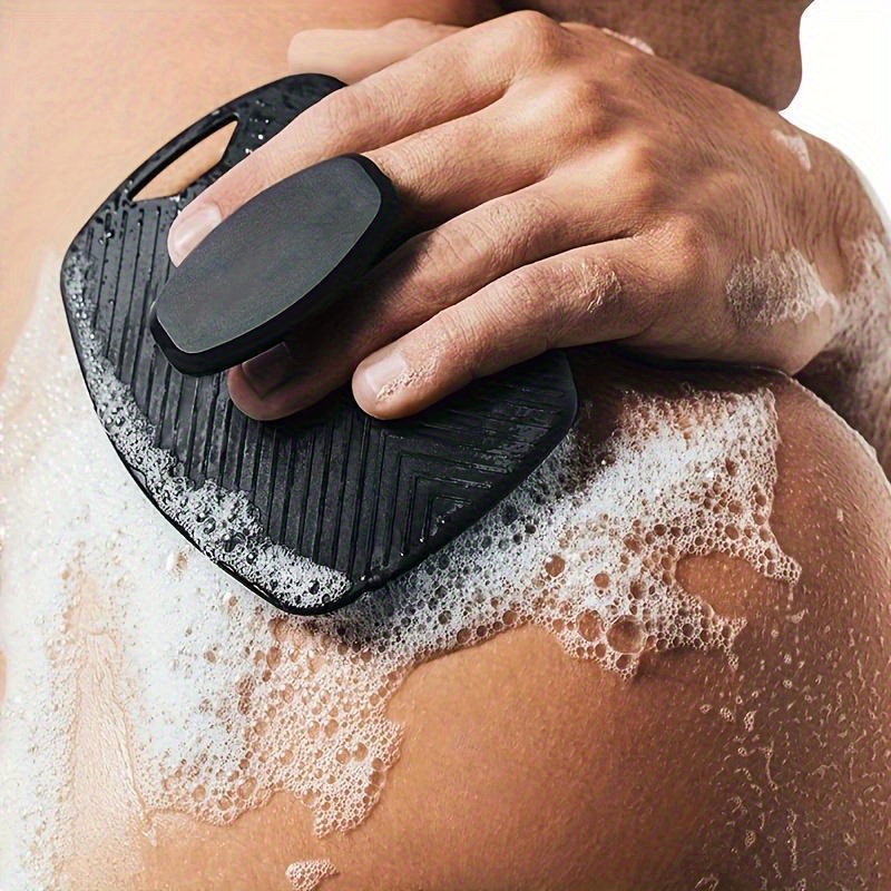 

Ergonomic Silicone Body Scrubber For Men - Soft, Non-slip Handle, -free Exfoliating Shower Brush