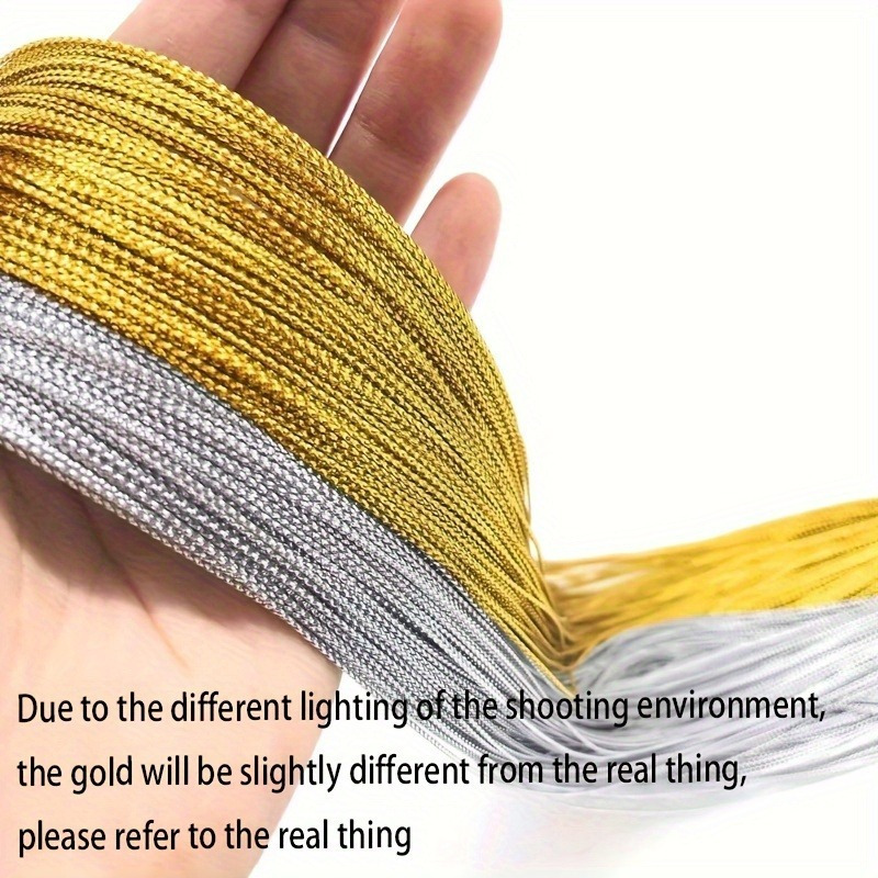 

Set, 200 Silvery String Thread Jewelry Christmas String Gold String String Making For Braids Christmas Paking Wrapping Hanging