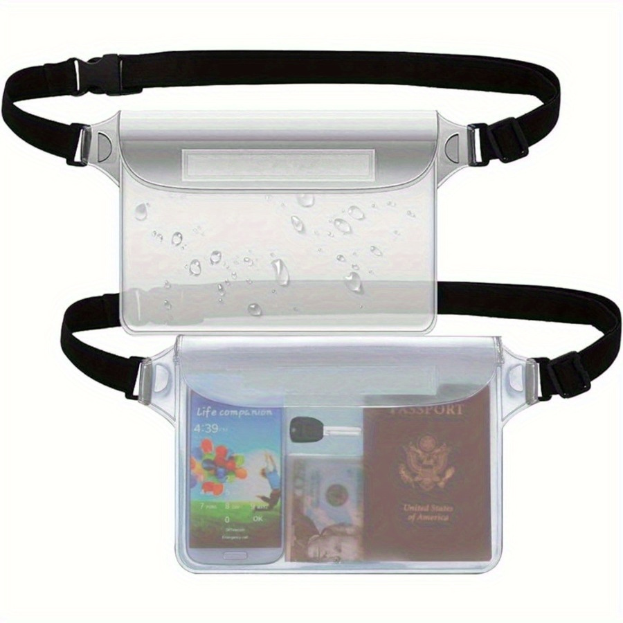 

1pc Waterproof Bag With Belt - Best Way To Keep Mobile Phones And Valuables Safe And Dry Perfect For Boating, Swimming, Snorkeling, Kayaking, Beach Pool, Water Park