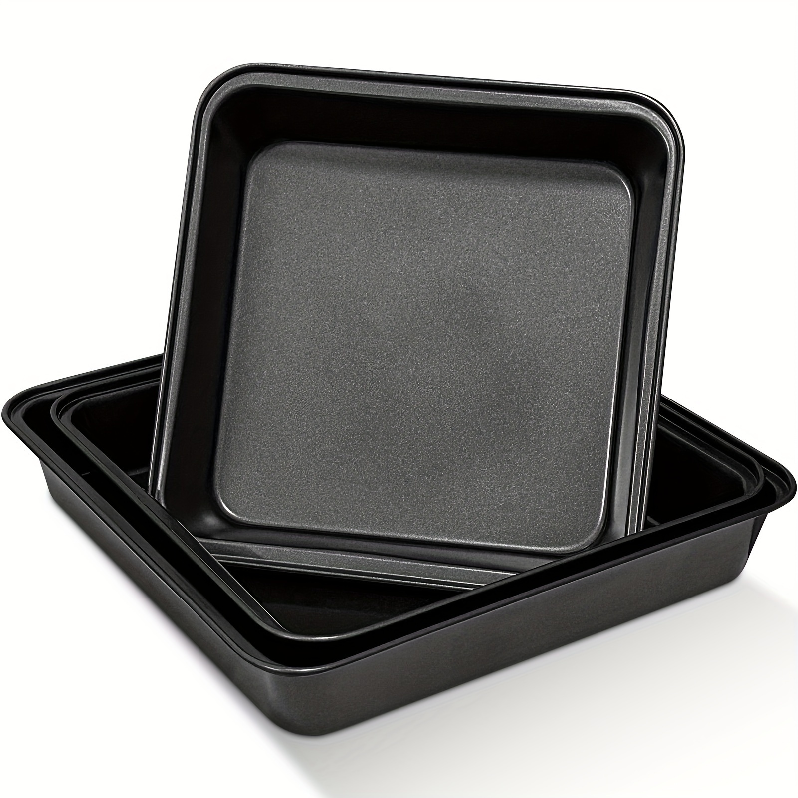 

2pcs Set Carbon Steel Baking Pans - , Oven-safe For Cookies & Cakes, Easy Clean - & New Year Celebrations