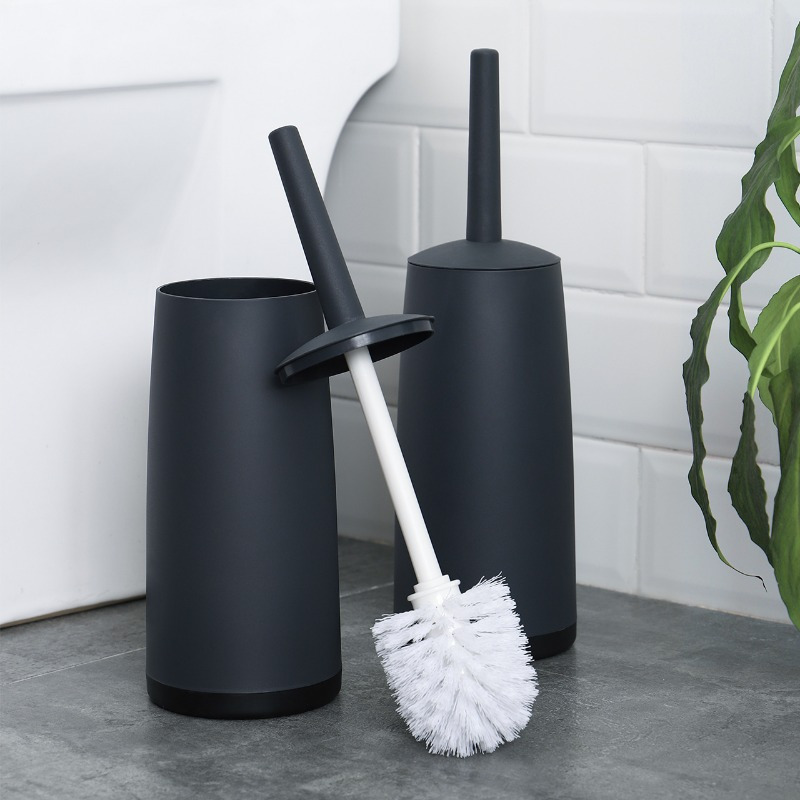 

Modern Japanese Toilet Brush With Holder - Bathroom Cleaning Accessory - Non-electric, No Dead Corner Design For