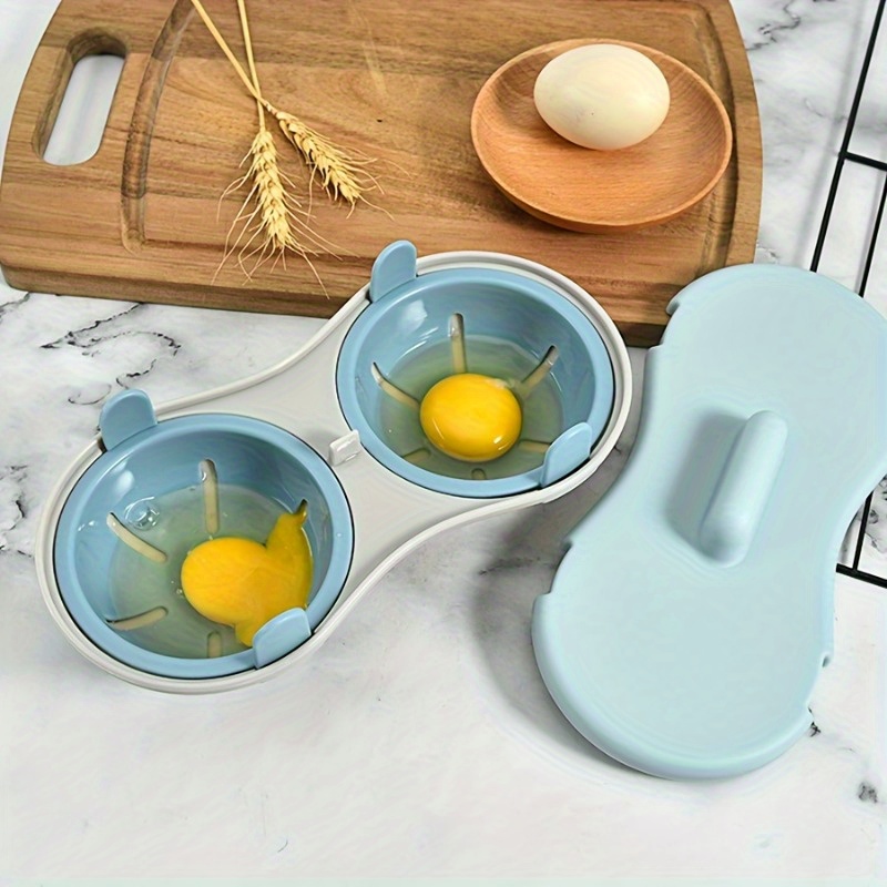 

Quick Prep Microwave Egg Steamer - Double Chamber, High-temperature Resistant, Food-grade Silicone