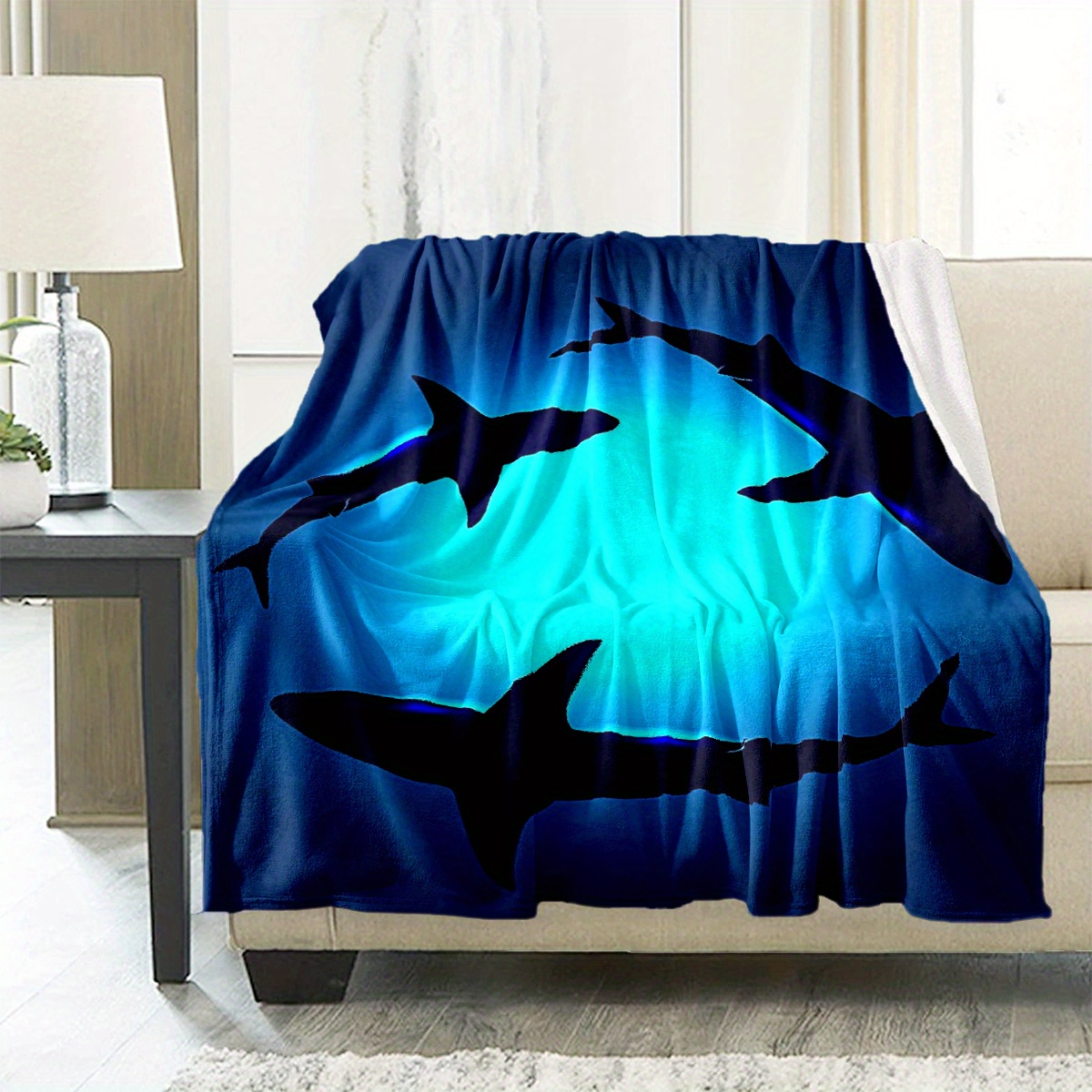 

Ultra-soft Shark Blanket - Cozy & Warm For All Seasons, Perfect For Couch, Bed, Office Chair, Travel & Camping