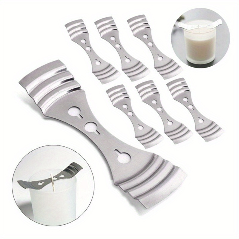 

3pcs Fixateur de mèche de bougie à trous, pour le positionnement de la mèche en coton, support métallique de fixation de la mèche de cire