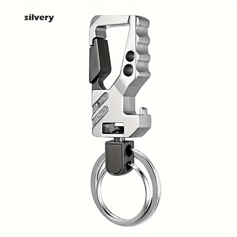 1 2 stylish double ring mens car keychain stylish and practical accessory