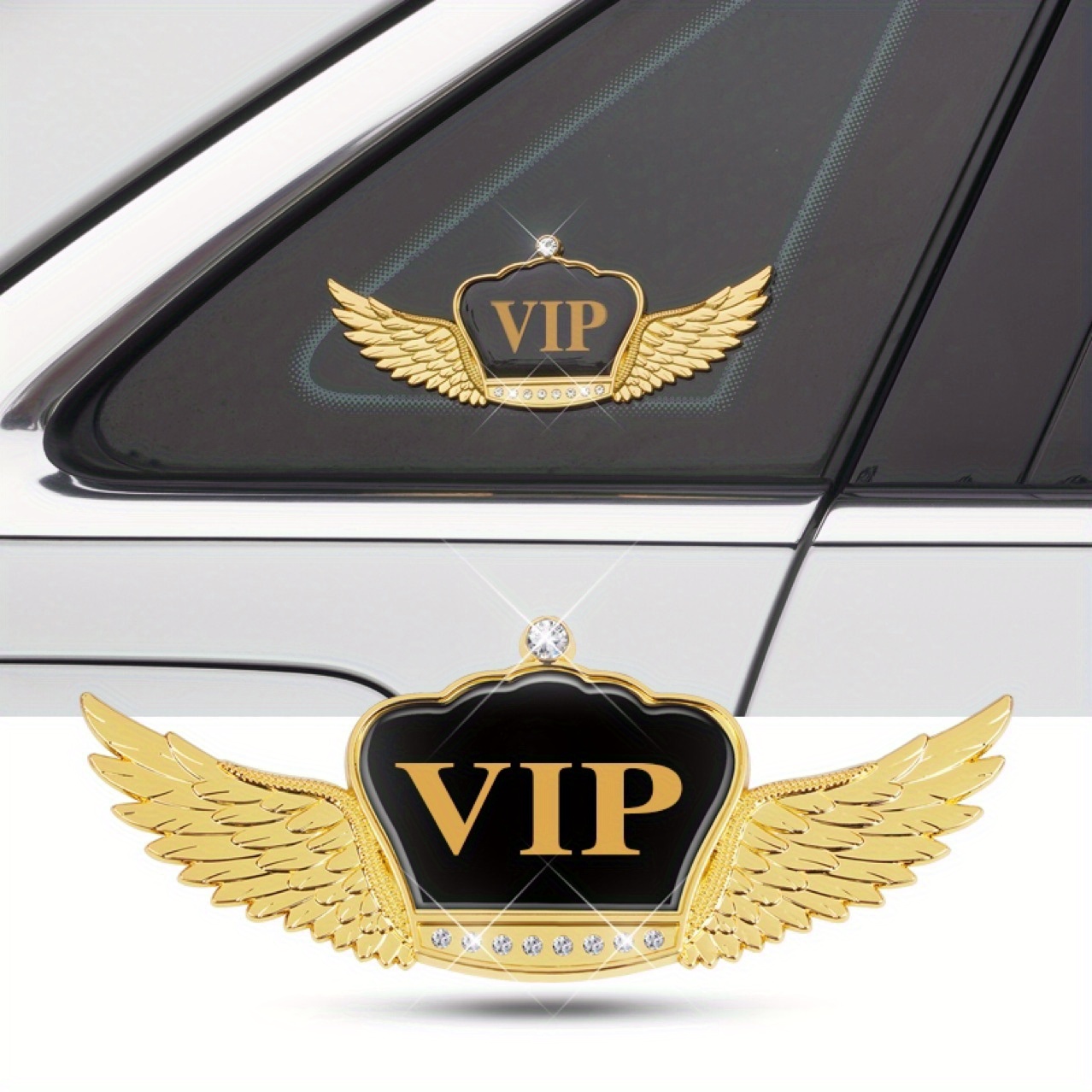 

Vip Wheat Ear Metal Car Logo Stickers - Fit For Hood & Window Decoration, Enhance Your Vehicle's Look