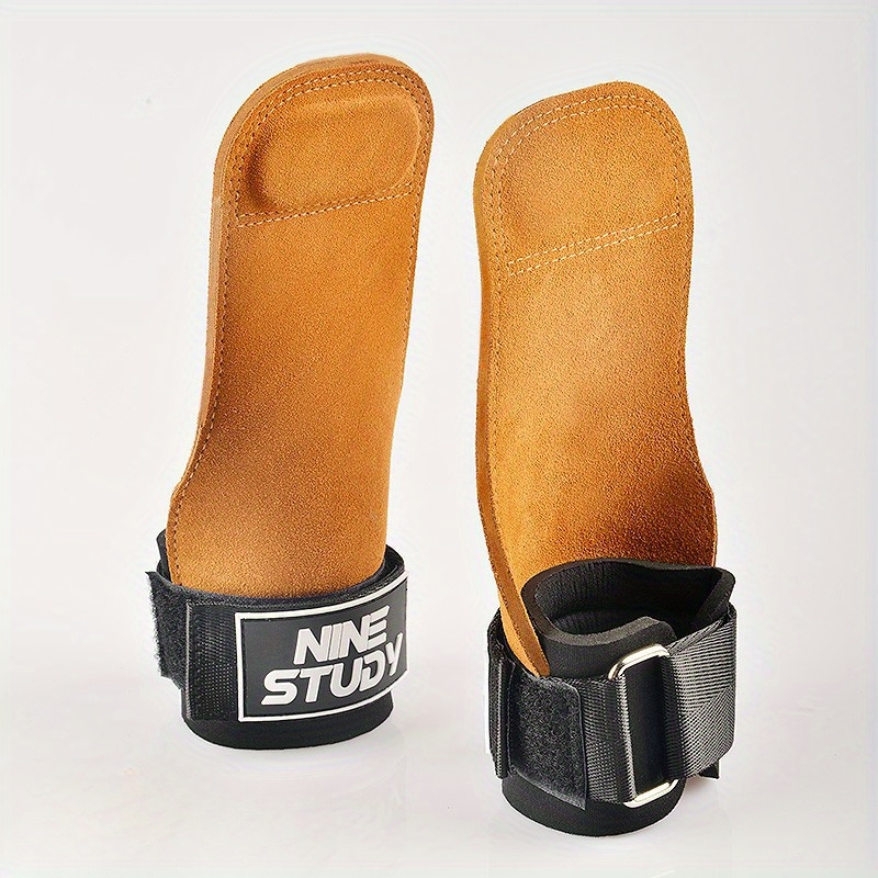 Image of 1 Set Thickened , Hard Pull Fitness Gloves, Grip Strength Strap, Pull-up, Male And Female Palm Protectors For Assistance