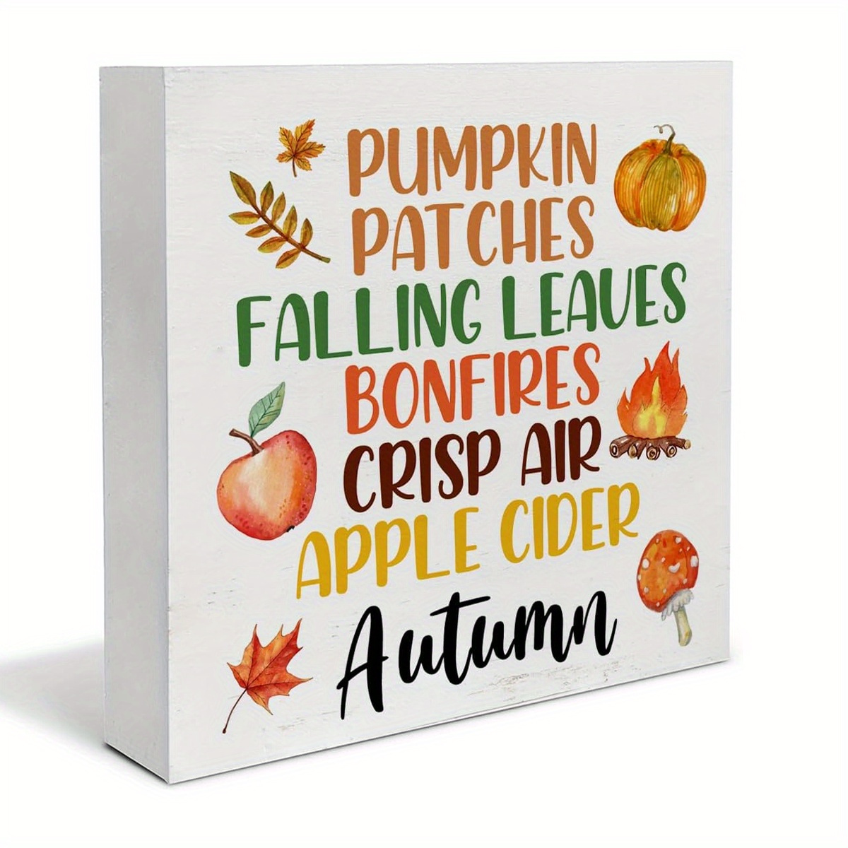 

Rustic Pumpkin Pattern Pvc Desk Decor - Autumn Harvest & Thanksgiving Farmhouse Tabletop Sign, Perfect For Home & Office Festive Gift