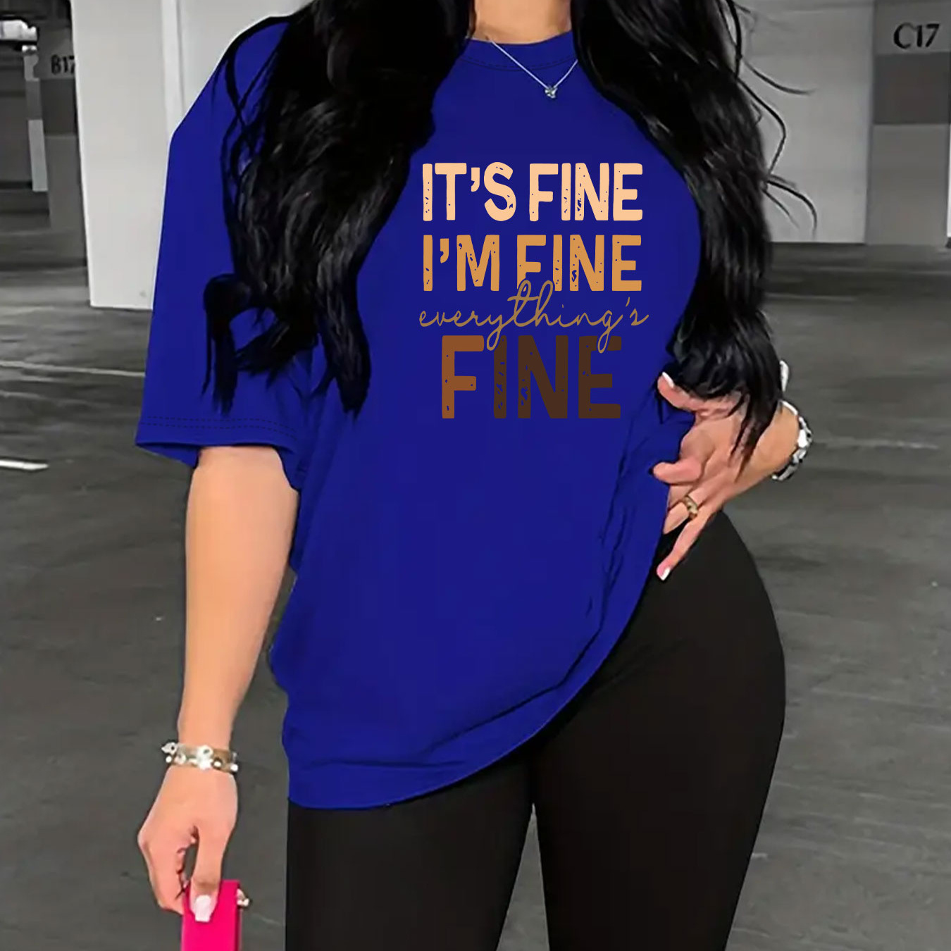 

Letter Print 2 Piece Set, Drop Shoulder Short Sleeve T-shirt & Short Leggings, Women's Clothing