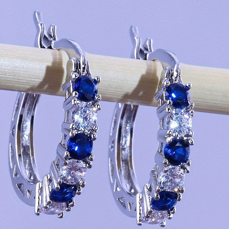 

Colorful Zirconia Ear Hoop Earrings For Women - Trendy & Elegant For Any Occasion