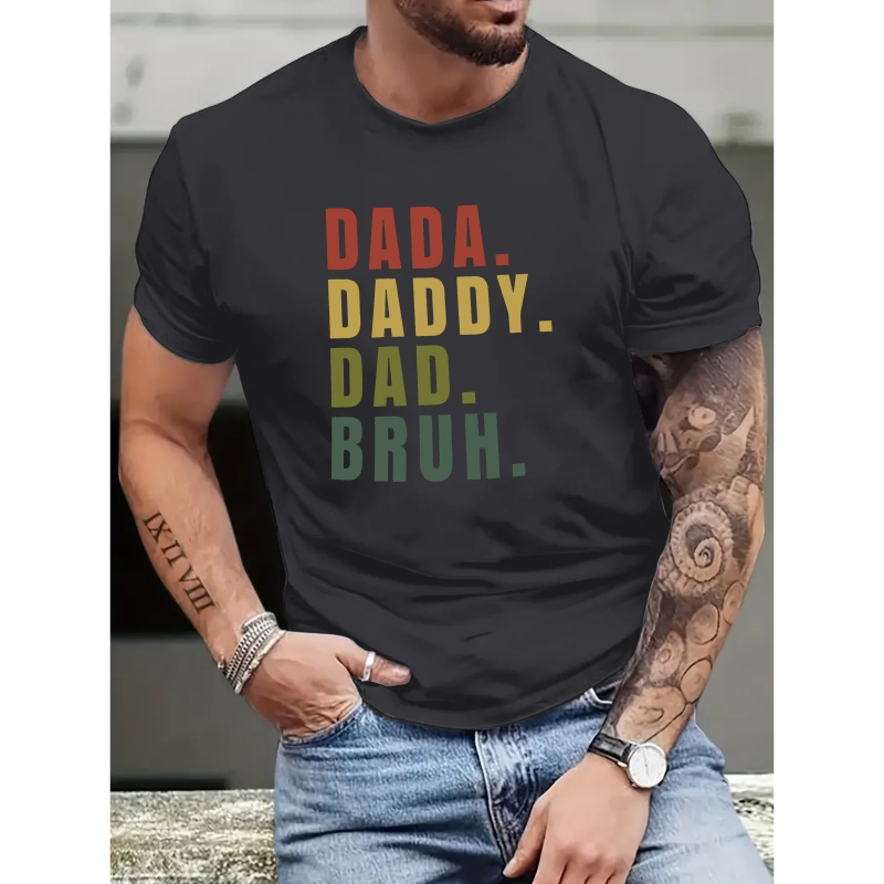 

Father S Day Gift Men's Short Sleeve T-shirt Summer T-shirt Top