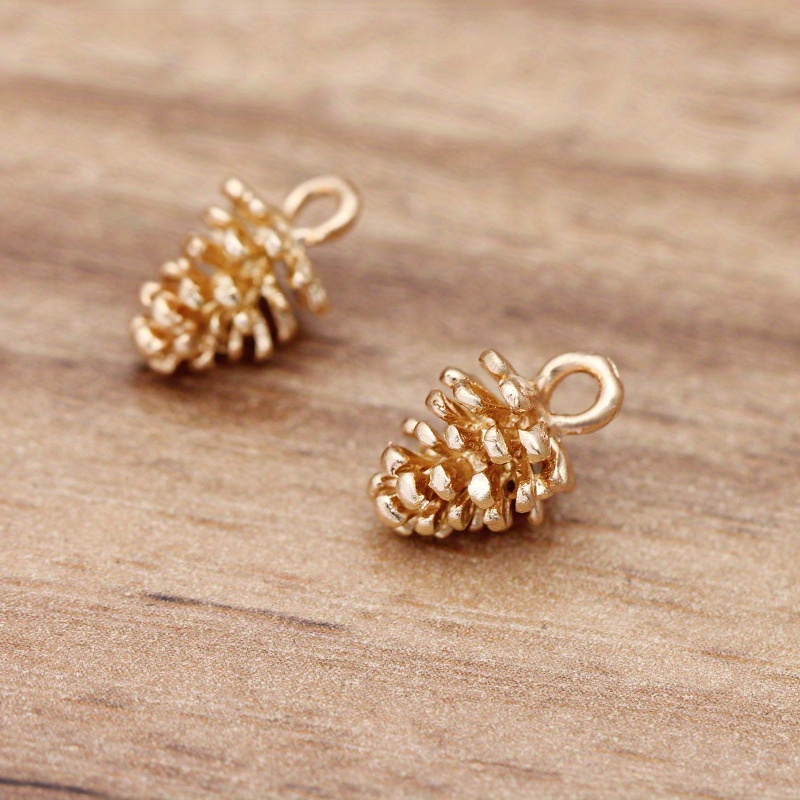 

10pcs Alloy Pine Cone Pendants, Perfect For Necklace Bracelet Bangle Keychain Jewelry Making