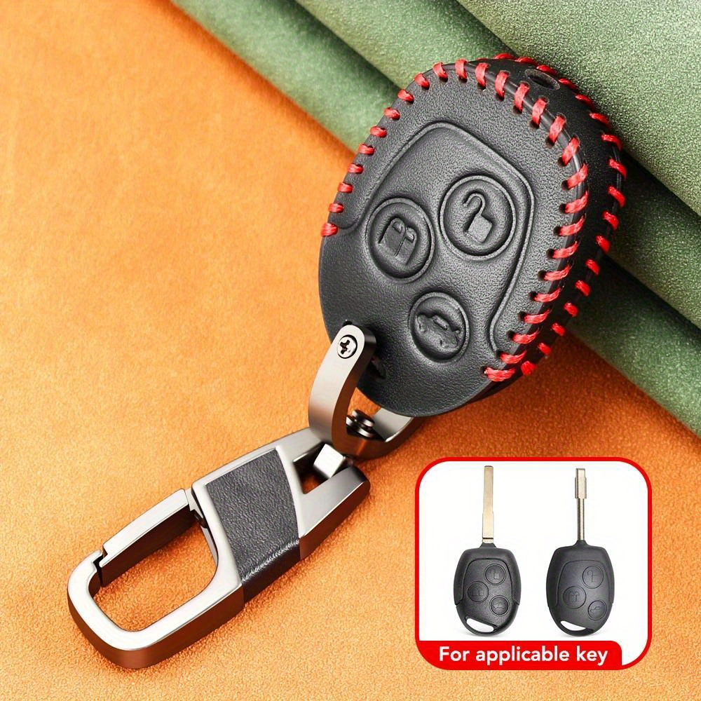 Key Cover For Ford -max Transit Ka Galaxy Faux Leather Remote Holder Case Fob