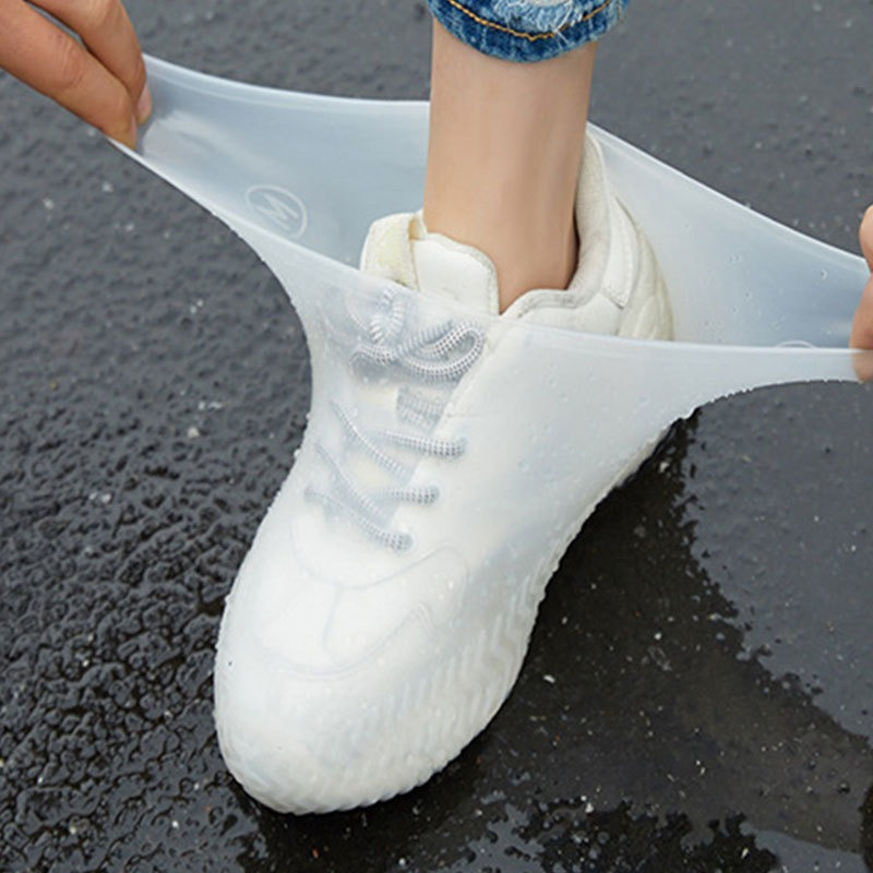 

2pairs Waterproof Silicone Rainproof Boot Covers, Reusable Non-slip Shoe Covers
