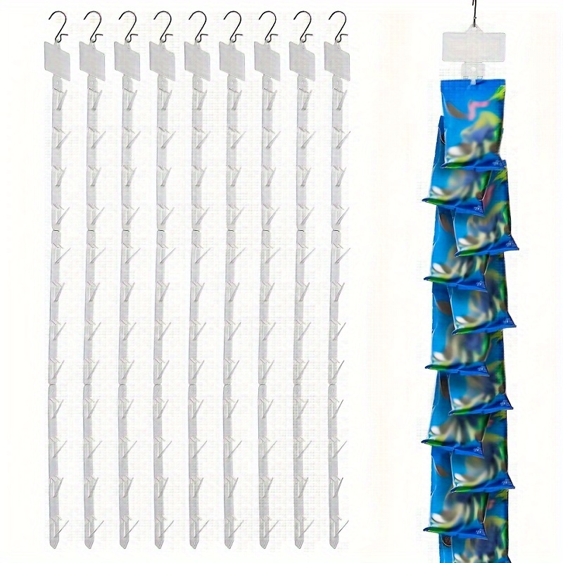 

5-piece Plastic Hanging Display Strips With Hooks For Retail Store Product Presentation - No Labels Included