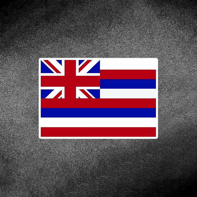 

Hawaii Flag Decal - Vinyl Self-adhesive Sticker For Auto, Motorcycle, Laptop, Wall - Waterproof Hawaiian State Emblem, Matte Finish, Wood/glass Compatible, Single Use Decoration Accessory