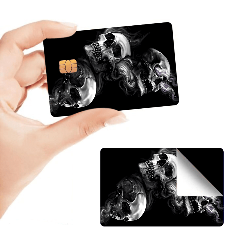 

2pcs Black Card Sleeve Stickers - Waterproof, Pvc For Credit & Debit Cards - -free Application