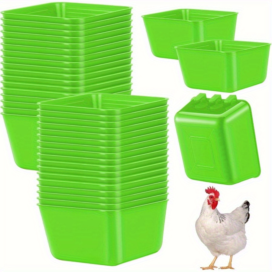 

Tasses à eau suspendues pour poulets de 16oz en lot de 20 - Réservoirs de nourriture et d'eau en PE durables pour oiseaux, volailles, perroquets, lapins - Fournitures d'abreuvement pour gibier