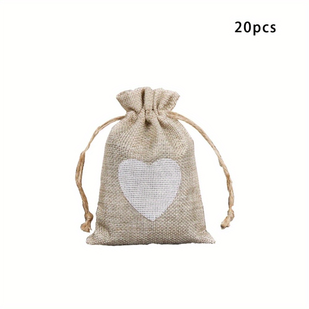E-shop Geschenk für Sie/Ihn, natürliche Leinentaschen, Jute-Geschenktaschen, Kordelzug-Beutel für Hochzeit, Party, Schmuck, Reise, Aufbewahrung,