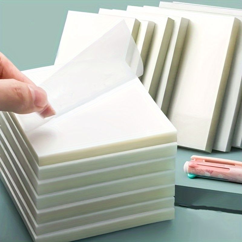 Lot De Transparent Sticky Notes,400 Post It Transparent Feuillets