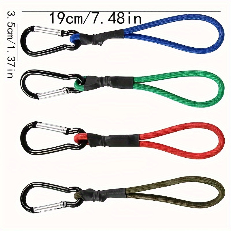 

4pcs Versatile Tent Elastic Ropes With Hooks - Portable Tent Pull Ropes, Easy To Install And Securely Hold