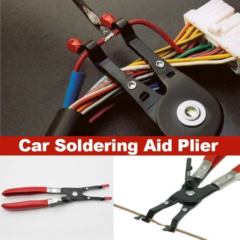 

1pc Auto Repair Tool Pliers Auto Soldering Aid Pliers, Holds 2 Wires, Auto Repair Tool, Garage Tool, Wire Soldering Pliers.