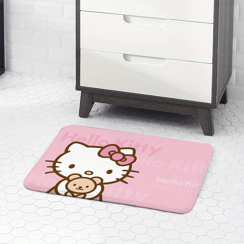   cute cartoon door mat non slip machine washable polyester rug for living room bedroom bathroom   decor gift details 8