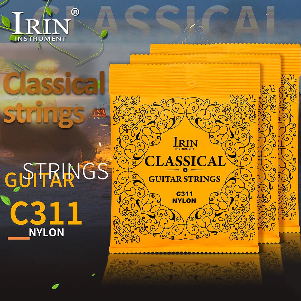 

Irin C311 Classical Guitar Strings Silver Plated Copper Alloy + Nylon String + Coating, Irin