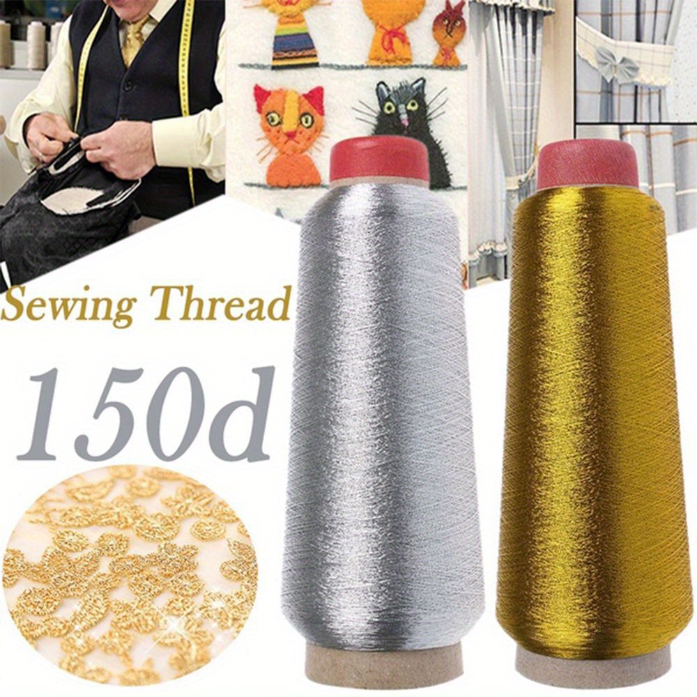 

1roll Golden/silvery Embroidery Computer - Thread 3000m Sewing Textile Metallic Yarn Woven Line