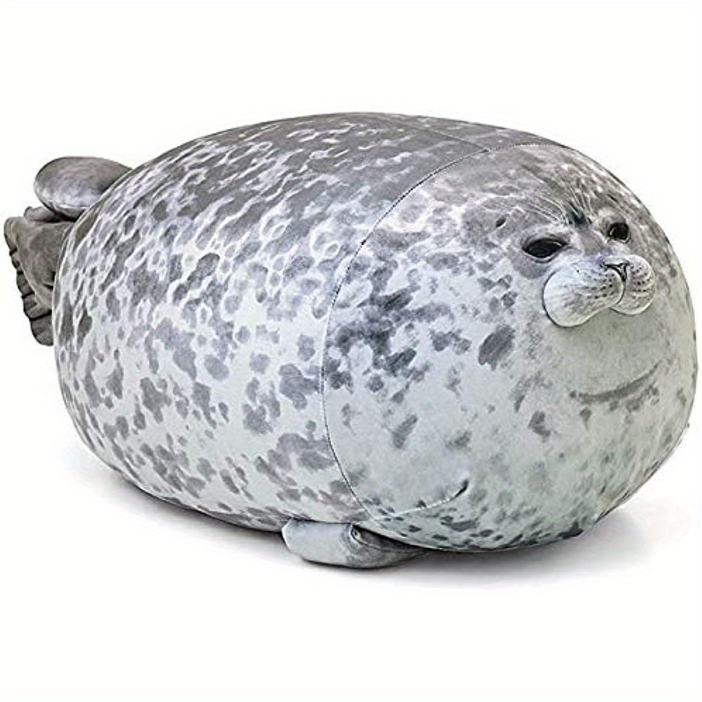 

1pc Cute Chubby Blob Seal Plush Doll Toy, Kawaii Soft Plush Stuffed Animal Doll Throw Pillow, Gifts For Boys Girls Kids