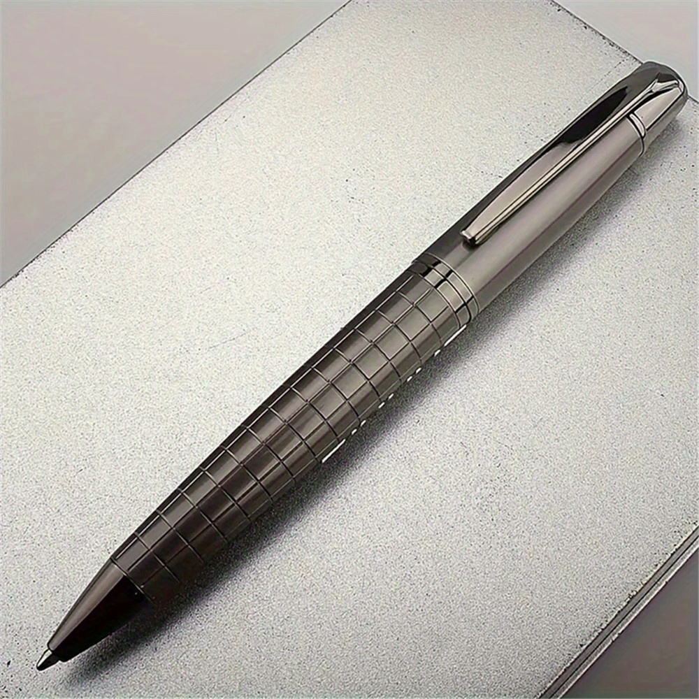 

Retractable Metal Ballpoint Pen With Medium Point, Twist Closure, Round Body Shape For Smooth Writing - Ideal For Office And School Use, Suitable 14+