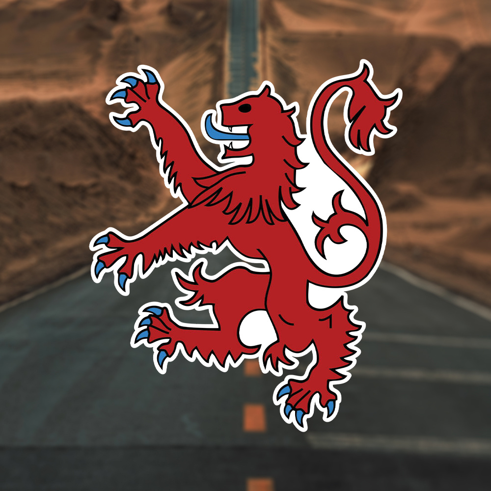 

Scotland's Red Lion Rampant Weatherproof Paper Decal Sticker - Durable Scottish Logo Emblem For Cars And Laptops