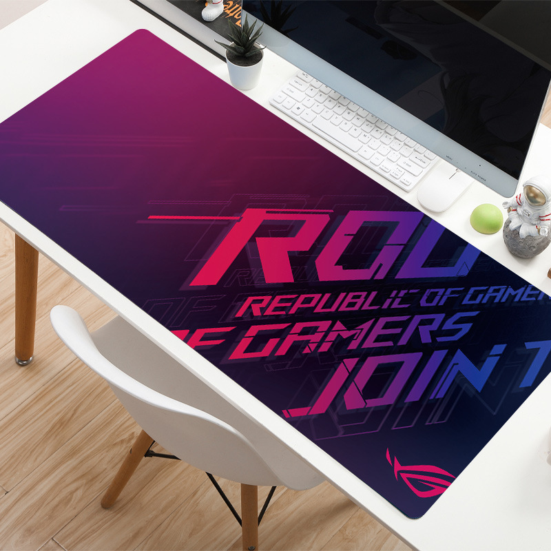 

(rog) Large Gaming Mouse Pad With Precision And Non-slip Rubber Base, Computer Desk Mat, Keyboard Pad, Ideal For , Halloween, Thanksgiving, Christmas Gifts