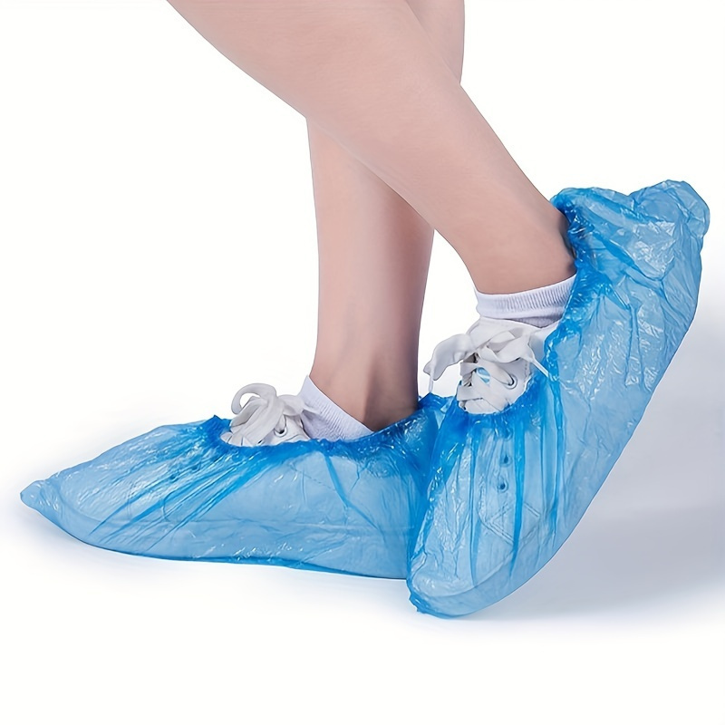

100pcs Disposable Thickened Shoe Cover, Indoor Dust-proof Shoe Cover, Unisex Waterproof Mud-proof Shoe Cover