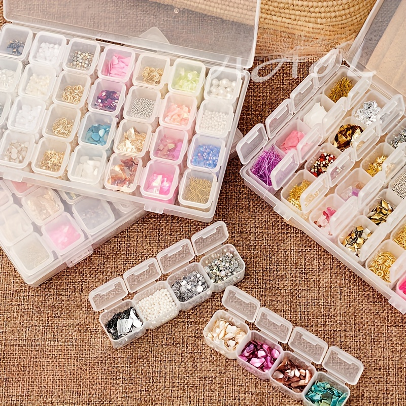 

Craft & Jewelry Organizer: Transparent Storage Box For Rhinestones, Beads - Durable Plastic