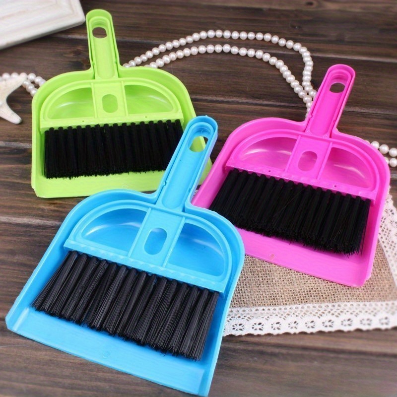 

Mini Handheld Cleaning Brush Set With Dustpan, Hard Bristle Sweeper For Pet Supplies, Uncharged Power Mode - Portable And Durable