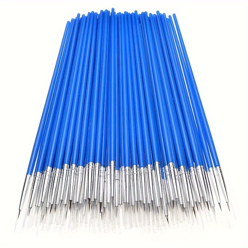 

100pcs Plastic Micro Detail Paint Brushes - Extra Fine Tips For Precision Art & Craft Projects, Durable & Versatile For Professionals & Hobbyists