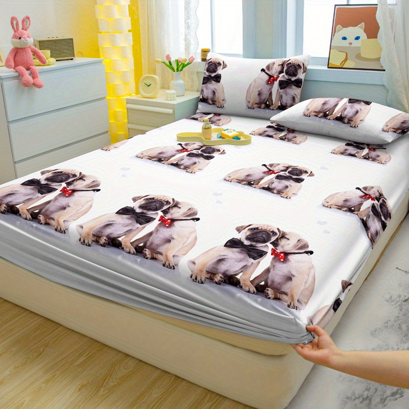 Pug dog bed sheets hotsell