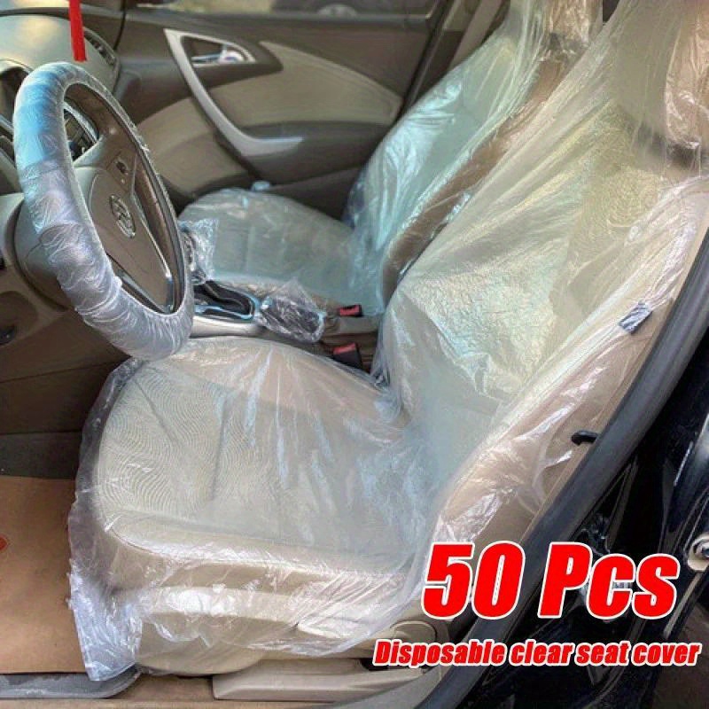 

50 Pcs Disposable Car Covers, Pvc For Auto , , Universal Liners