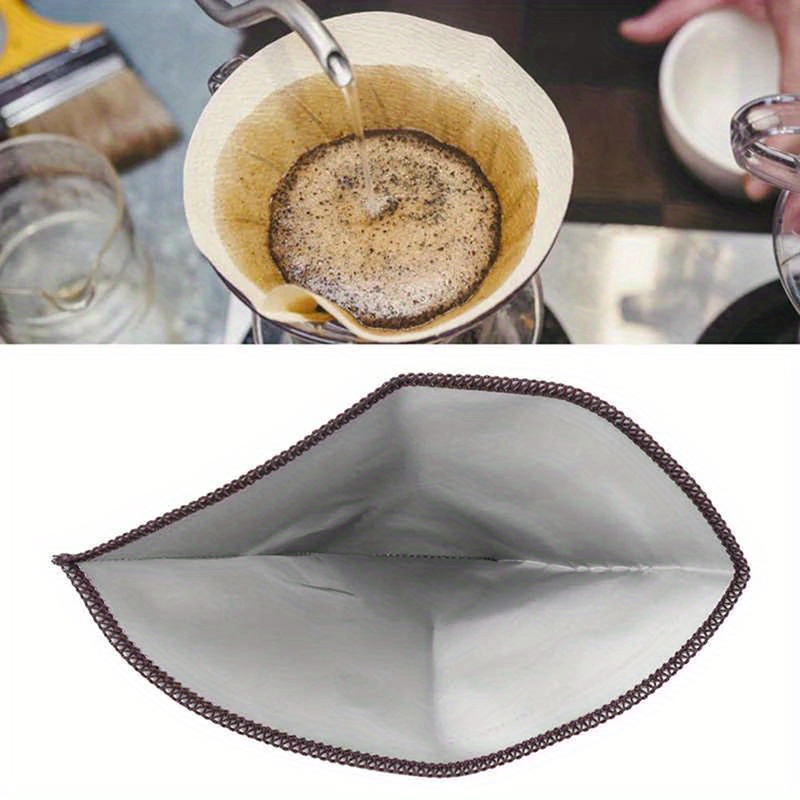 

Stainless Steel Pour Over Coffee Filter - Reusable Drip Cone With Fine Mesh For Paperless Brewing - Universal Fit