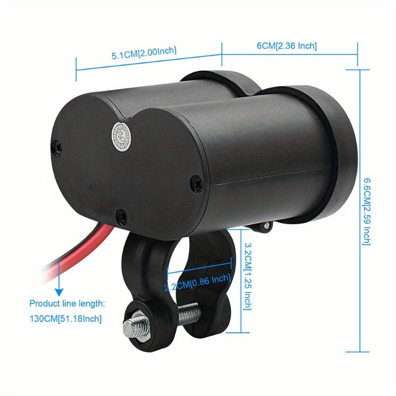 multifunctional motorcycle usb charger with cover and handlebar mounting bracket 4