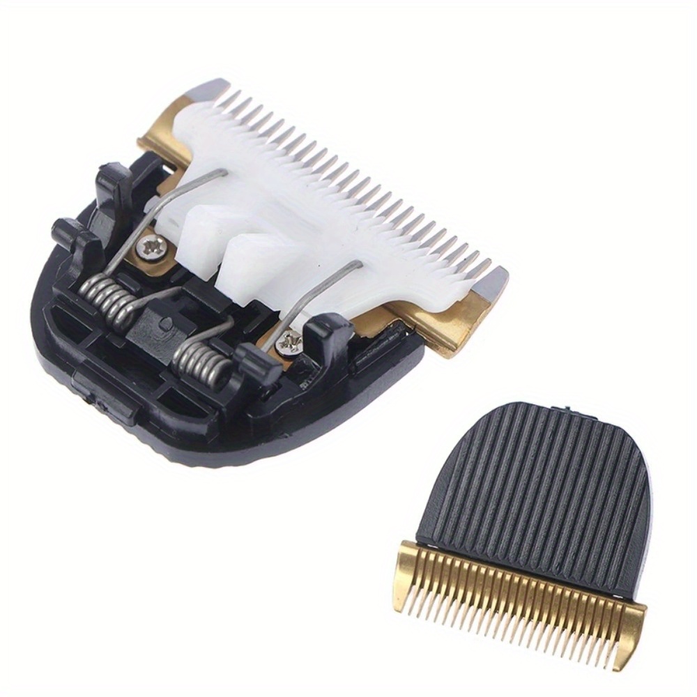 Image of 2pcs Dog Grooming Ceramic Cutter Heads - 40mm 24-tooth Blades, Rust-resistant Replacement Heads For Pet Clipper Trimmers (golden & Black)