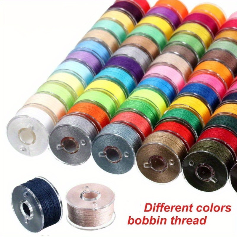 

20 Pack Sewing Machine Bobbins - Pre-wound Thread In Assorted Colors, 25 Meters Each - Durable Mini Bobbin Set For Basic Daily Sewing - Red, Tawny, Linen & More