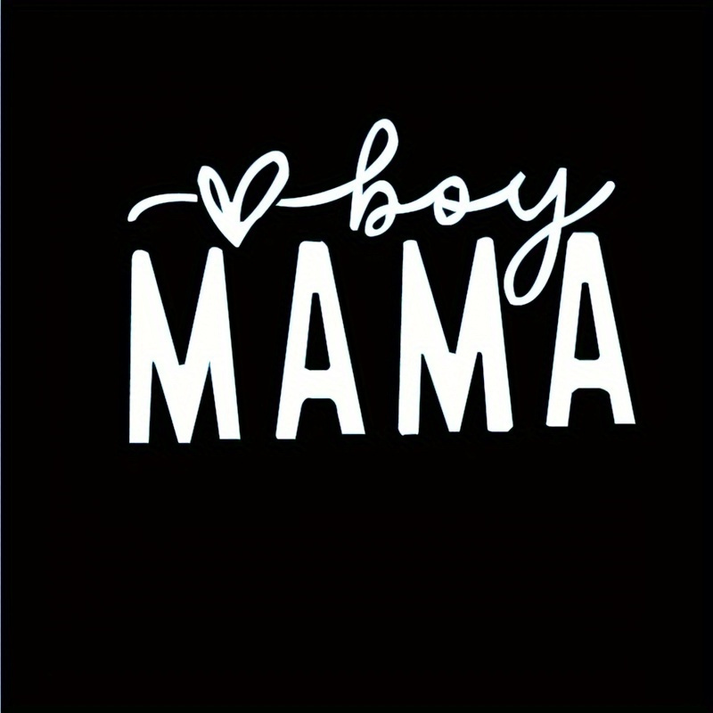 

Boy Mama Iron-on Transfer Decals - 1pc, Mixed Color Plastic Diy Appliques For T-shirt, Pillow, Clothing Supplies - Perfect For Mother's Day Gifts