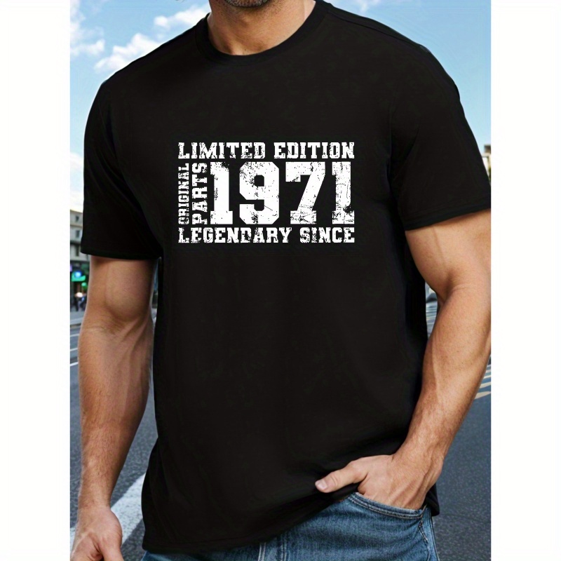 

Limited Edition 1971 Print, Men's Short Sleeve T-shirt Summer T-shirt Top