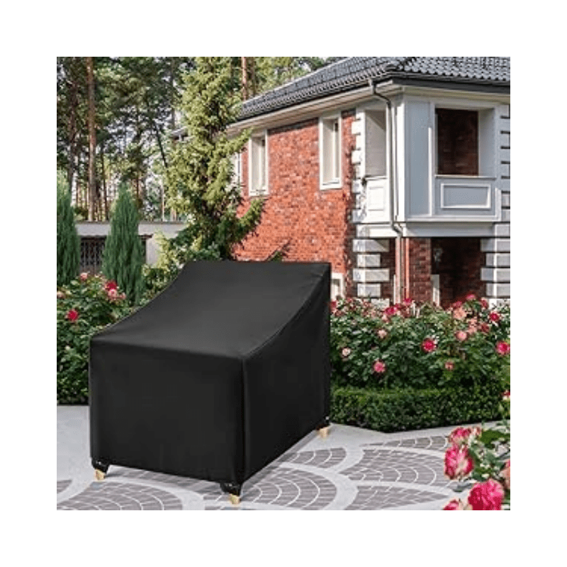 

weatherproof" Waterproof Outdoor Chair Cover With Storage Bag - Durable Fabric, Rain & Dust Protection For Garden Furniture